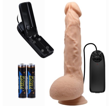 Sztuczny penis dildo realistyczne wibracje 24 cm